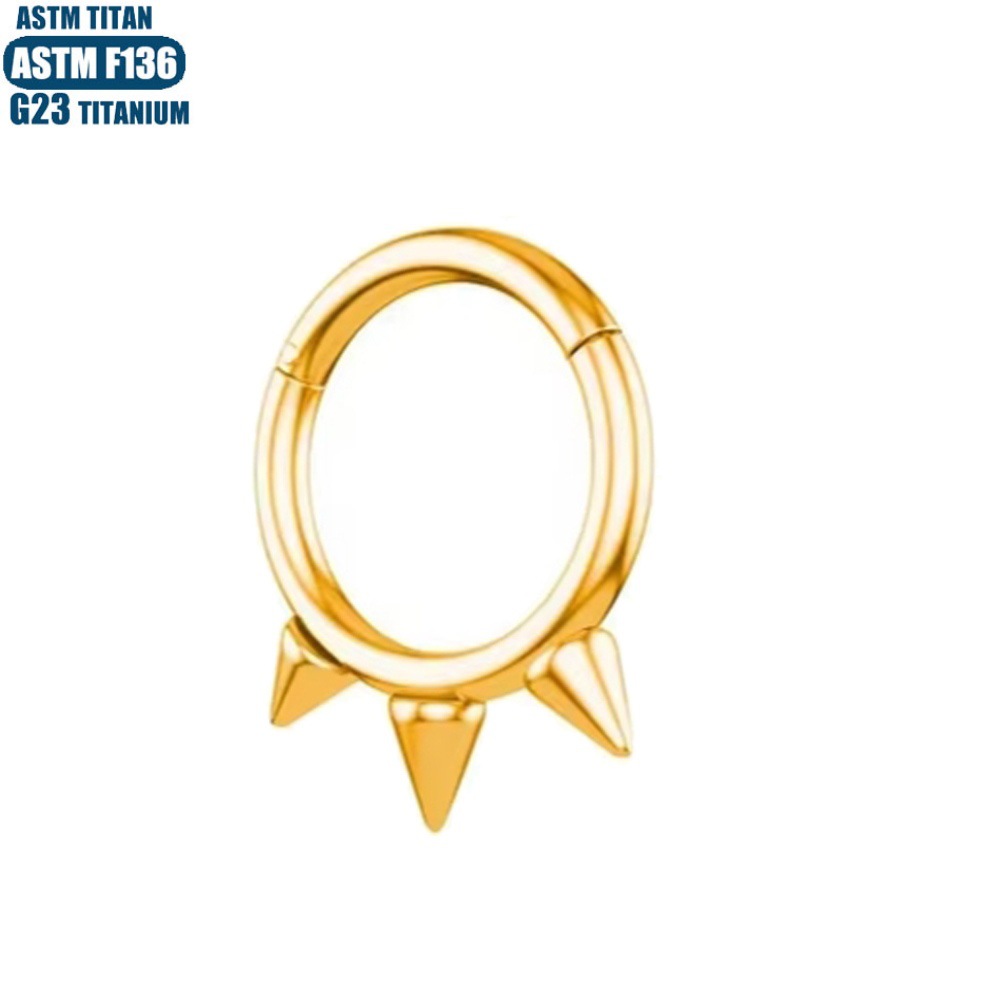 Pointed titanium steel lip stud product view