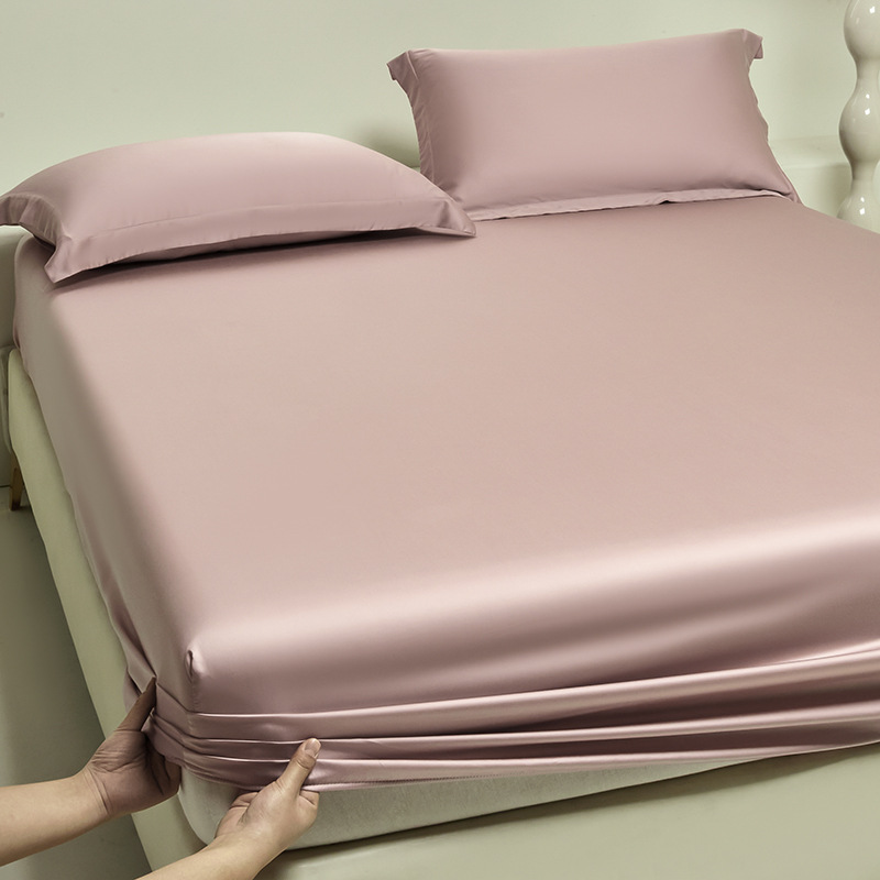 Lenzing Tencel Bed Sheet Single Piece Summer Ice Silk Full Wrap Non-Slip Bed Sheet Set Mattress Protector Ice Silk Bed Cover