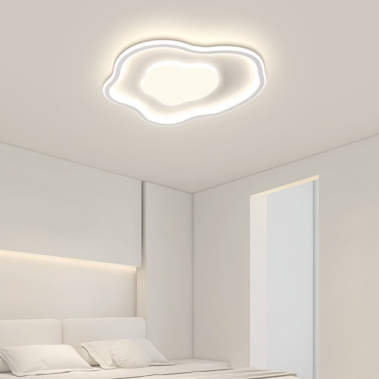 Espectro completo de viento crema moderna minimalista nube lámpara de techo inteligente sala de estar lámpara principal protección de ojos paquete de lámparas de casa