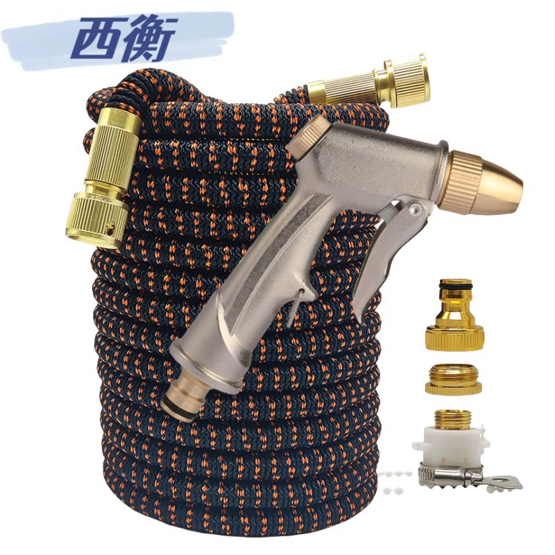 Трансграничные горячие продажи внешней торговли телескопическая труба 3 раза телескопическая садовая магическая водная мойка воды пистолет черный оранжевый набор