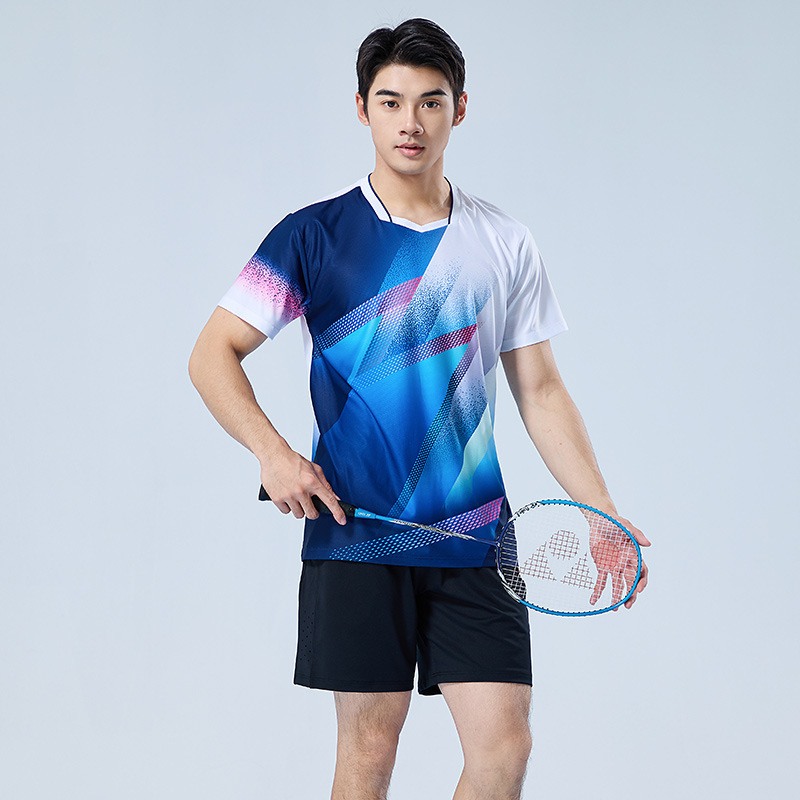 Nuevos trajes deportivos de bádminton se pueden imprimir ropa de entrenamiento ropa de voleibol de aire secado rápido ping-pong 1503