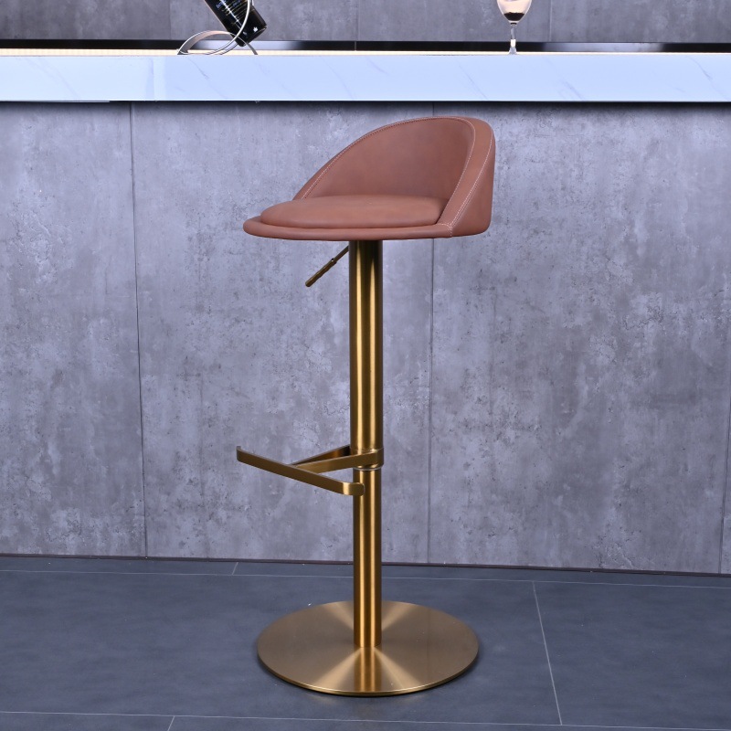 Modern Simple Bar Chair Light Luxury Home Bar Stool Stainless Steel Bar Chair High Stool Rotating Bar Stool Island Chair