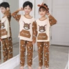 ZN double sleeve-brown cat