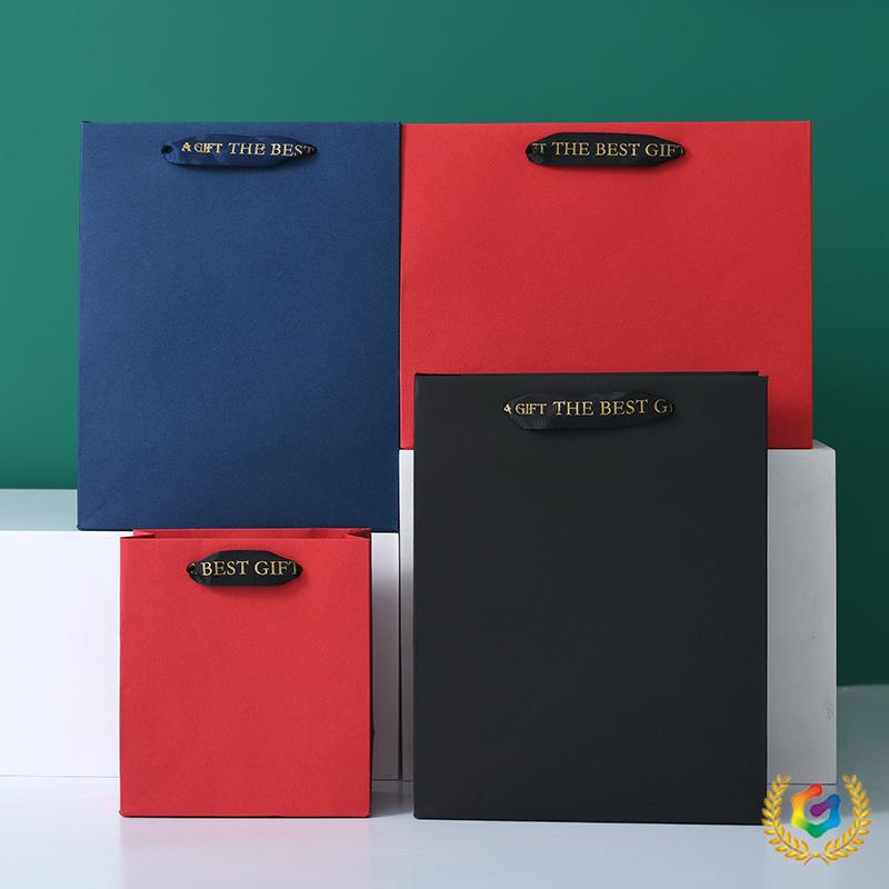 ↫现货黑卡礼品纸袋红卡手提袋250克加厚礼品袋商务服装购物包装