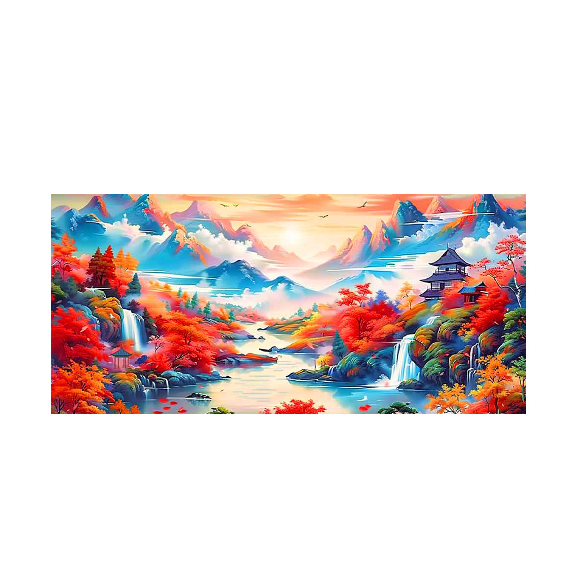 [Algodón importado] Mona Lisa Real bordado cruzado pintoresco nuevo estilo clásico de coleccionista paisaje bordado a mano image 5