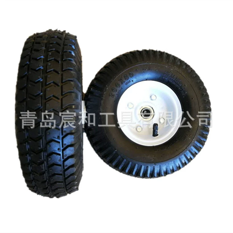 260x85 10 дюймов 350-4 железный сердечник газовое колесо резиновое надувное колесо для прицепа, кемпера, тележки для инструментов, шина