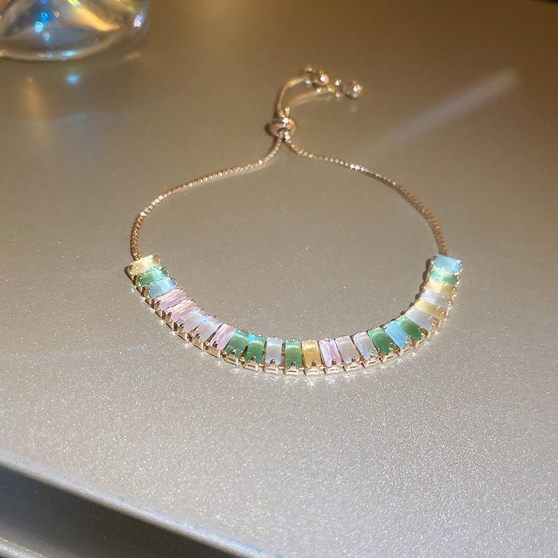Oro real electrochapado circón Rosa fritillary flor pulsera elegante todo-fósforo pulsera luz lujo de alta calidad pulsera para las mujeres al por mayor