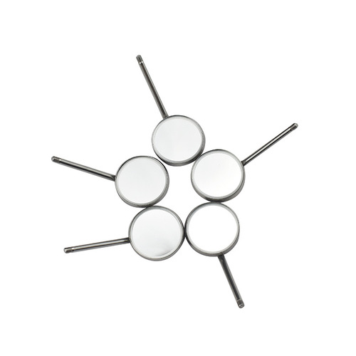 Stainless steel dental mouth lens dental mirror oral material inspection mouth mirror tool flat oral intraoral camera mirror handle