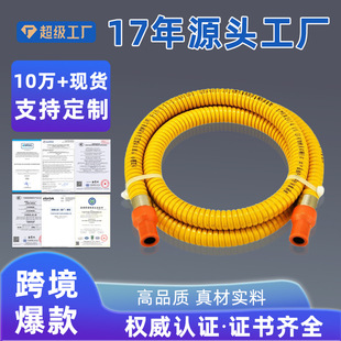 Cross-Border Explosion-Proof Metal-Coated Gas Pipe New National Standard Explosion-Proof Water Heater Connecting Pipe Gas Pipe Liquefied Gas Pipe