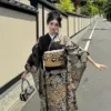 Kimono fan girdle headband