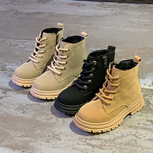 儿童马丁靴潮2025年秋冬新款男童时尚小黄靴女童防滑低筒靴外贸靴
