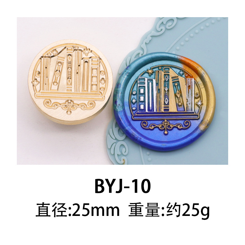 Sello de pintura de fuego de color europeo sello cabeza serie temporada de graduación cabeza de cobre cera de sellado de sobres patrón de producto terminado confeccionado fábrica al por mayor