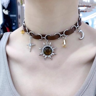 Spice Girl Five-pointed Star Collar Diablo Style Punk Rock Kitty Necklace Gothic Subculture Ins Clavicle Chain