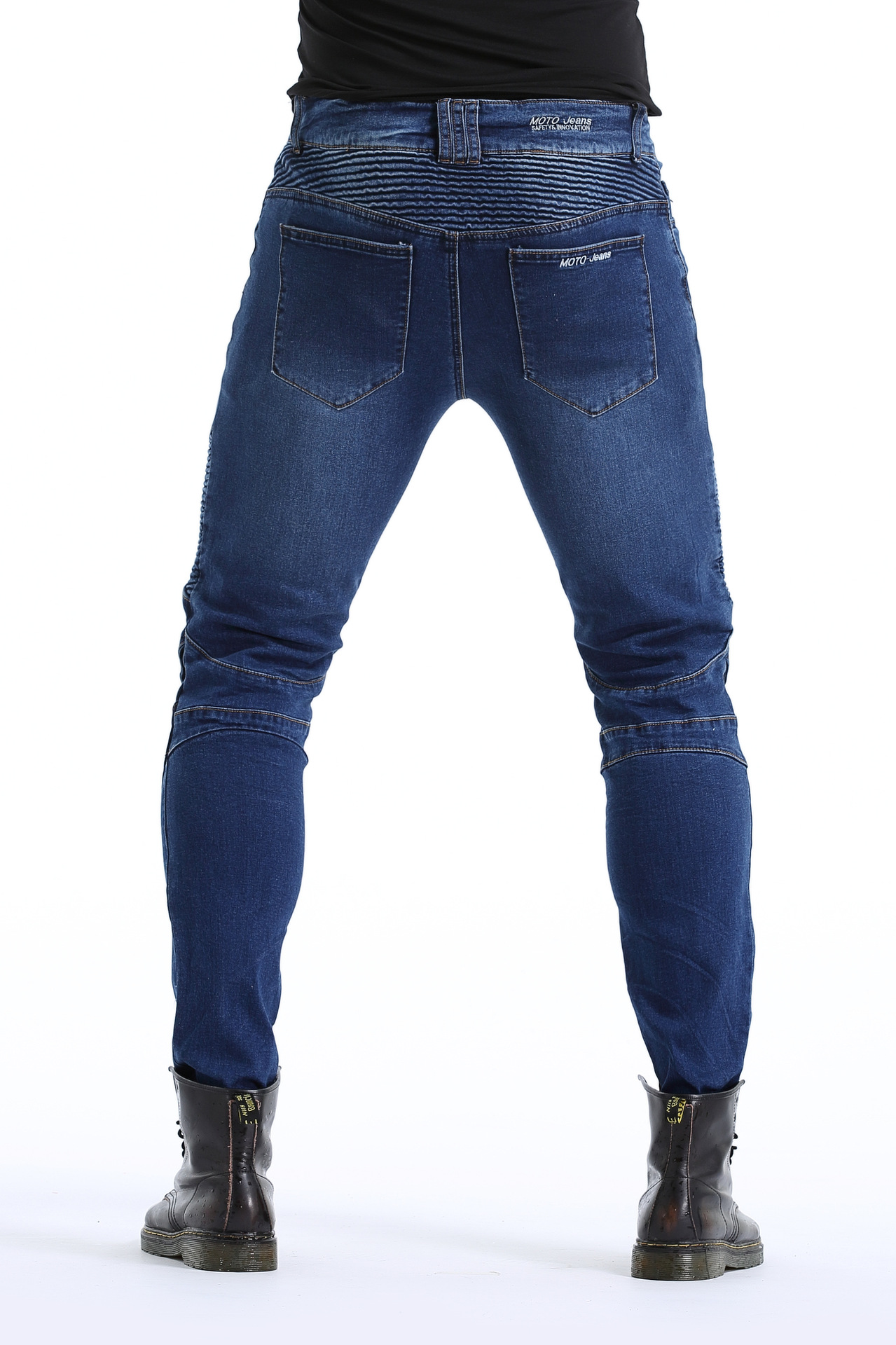 VOLERO motocicleta jeans Four Seasons motocicleta pantalones de ciclismo elásticos resistentes a la caída impermeable a prueba de lluvia equipo de protección alargado