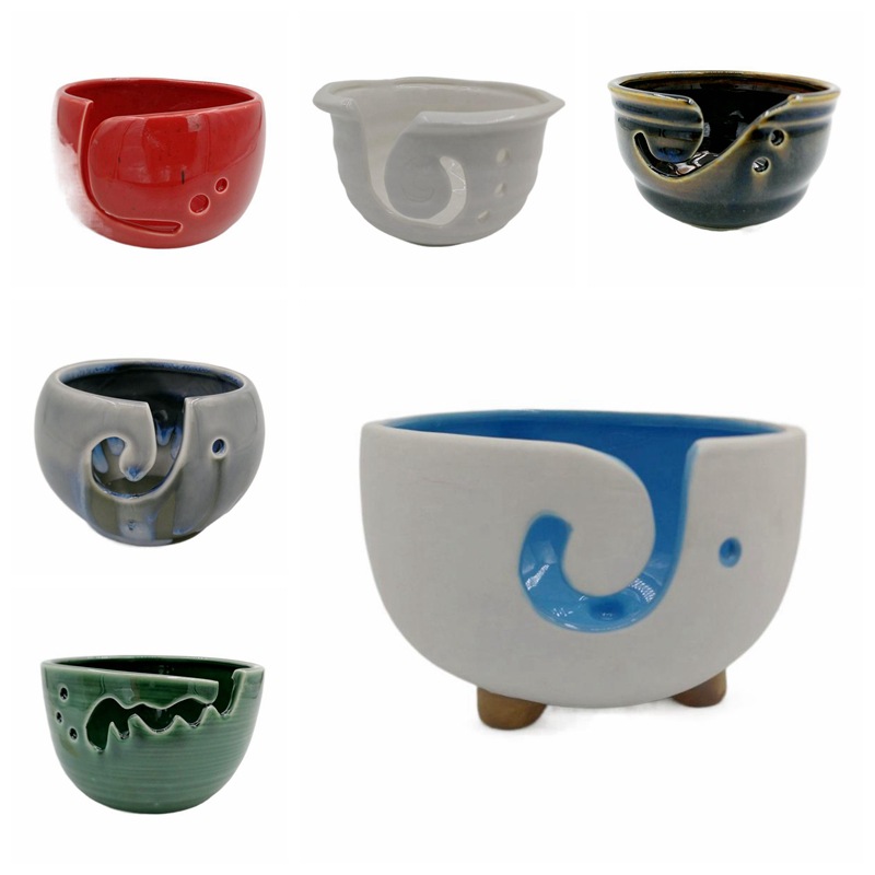 Exportación a Europa creativo tazón de lana de cerámica tazón de cerámica de la costura