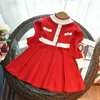 Осенняя детская одежда корейские платья для девочек детские сплошные трикотажные платья для девочек юбки трикотажные юбки