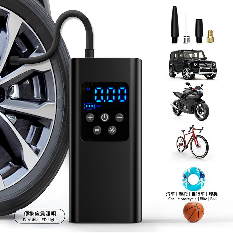 车载无线充气泵便携式电动车摩托车打气泵汽车用轮胎高压打气泵