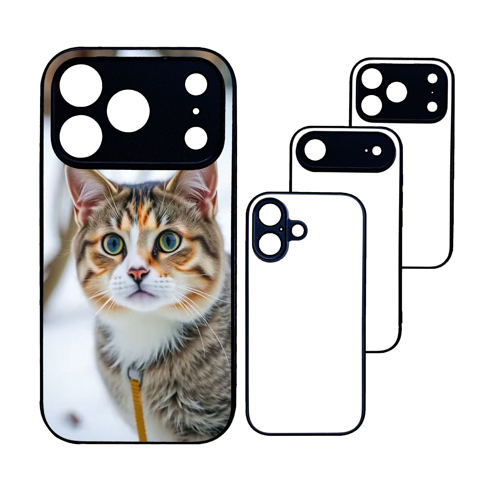 Suitable for Apple 17Pro Aluminum Sheet Sublimation Mobile Phone Case Tpu+Pc Blank Semi-Finished Material 2D Heat Transfer