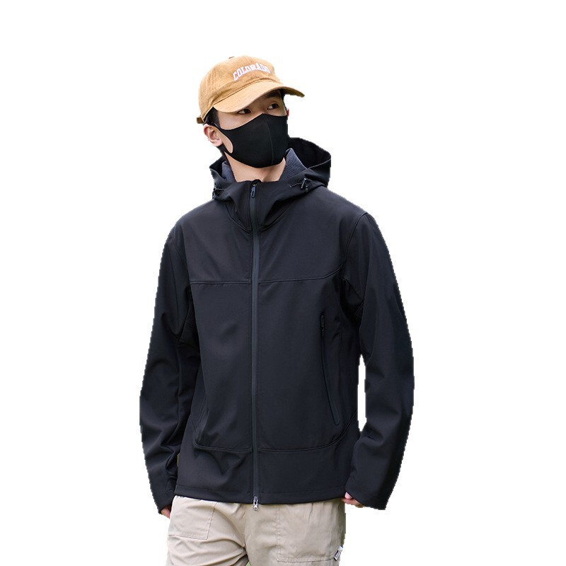 秋冬季软壳冲锋衣男女户外防泼水防风加绒保暖登山服骑行运动外套|undefined