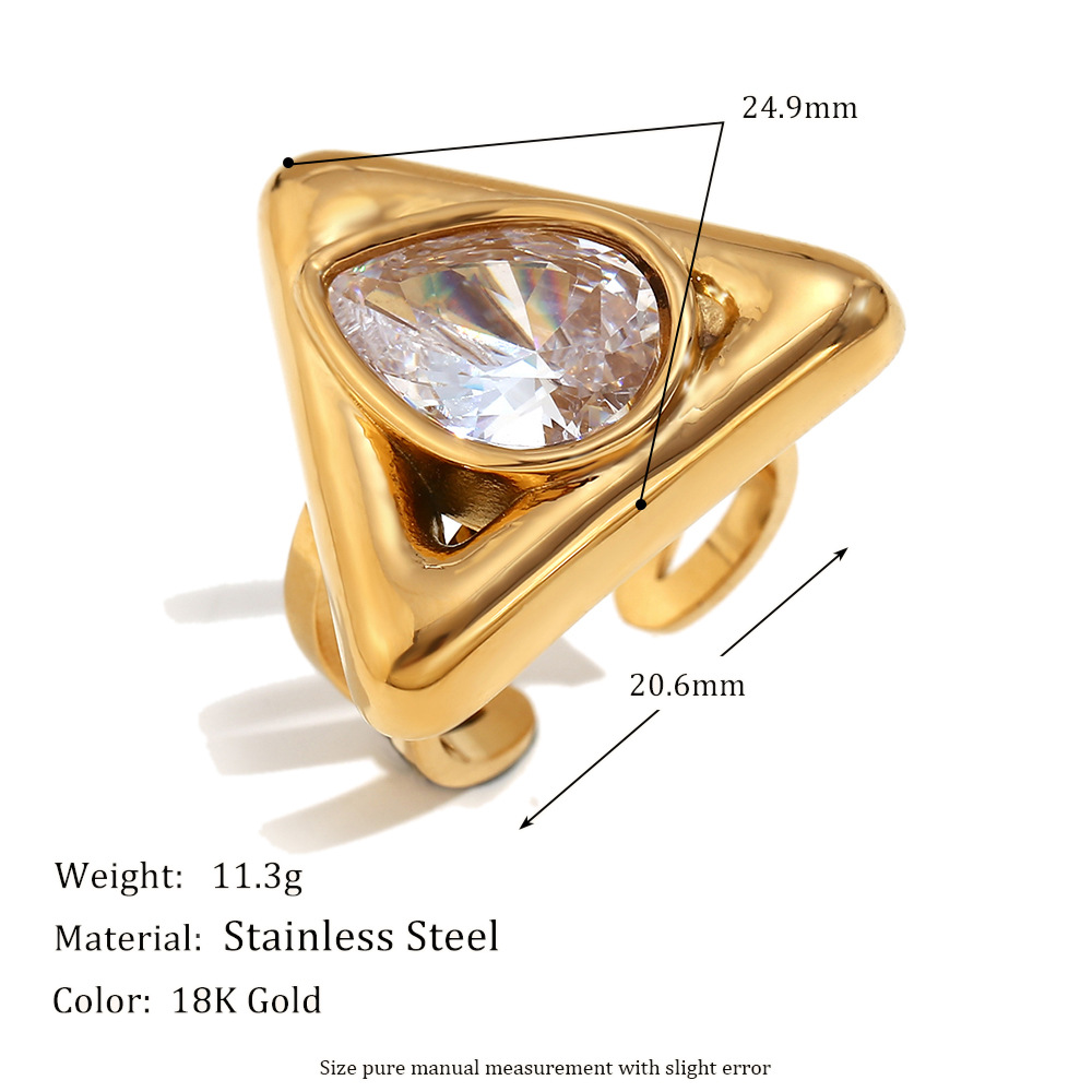 Triangle Stainless Steel Opening Ring