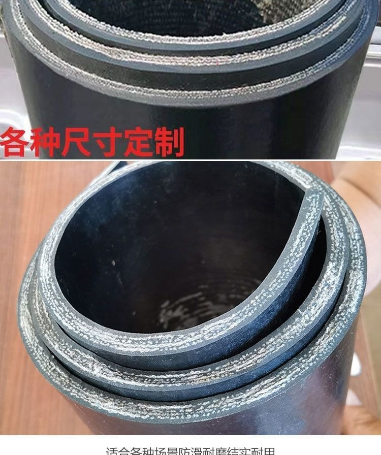New wear-resistant rubber sheet conveyor belt, rubber pad for floor covering, specifically designed for trucks, with anti-slip and wear-resistant properties