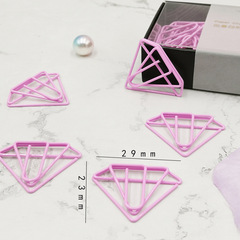 Cross-border rose gold round head pin box set creative paper clip student shaped pin metal embossed pin bookmark clip