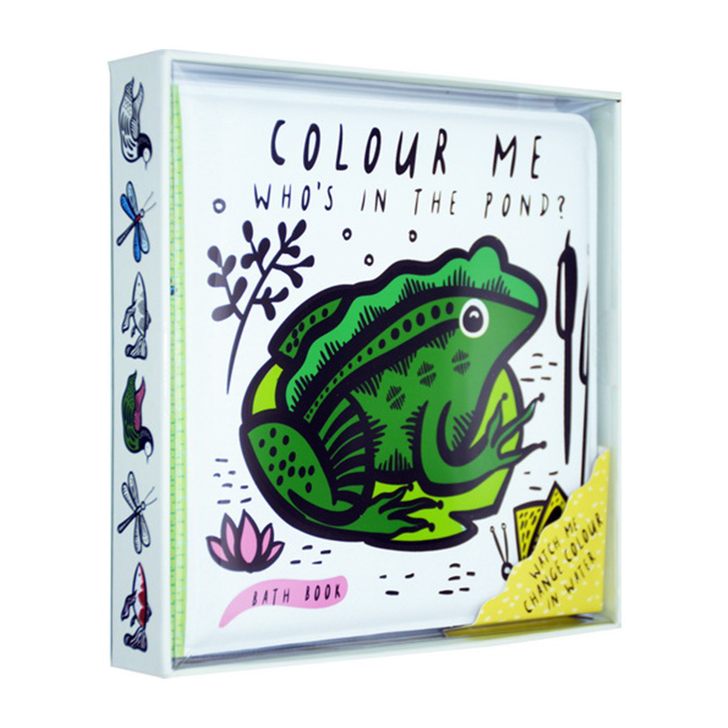 Colour Me Who's in the Pond Bath Book 英文原版书籍给我着色