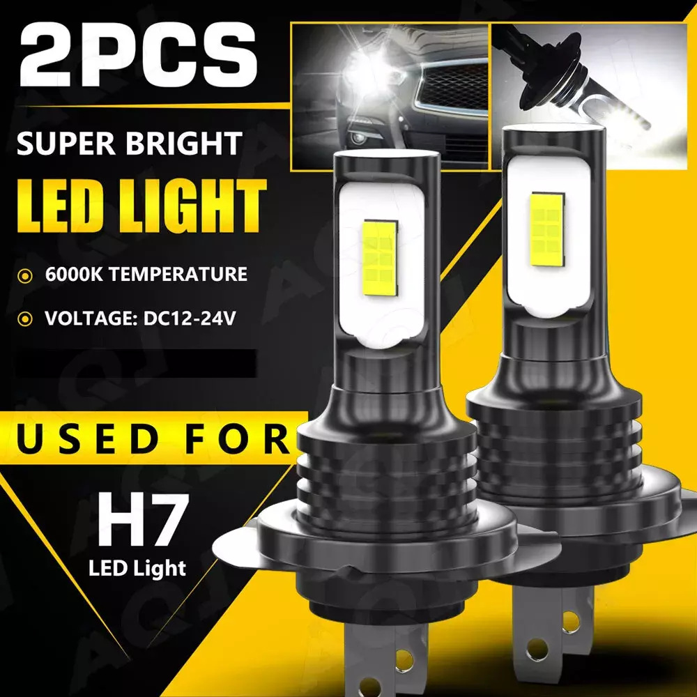 Fuente transfronteriza H7 3570 80W lámpara de niebla para automóviles lámpara LED lámpara de automóviles carcasa negra luz blanca luz azul