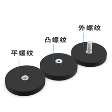 英制螺纹1/4包胶磁铁吸盘 车载运动云台相机底座强力磁性包胶吸盘