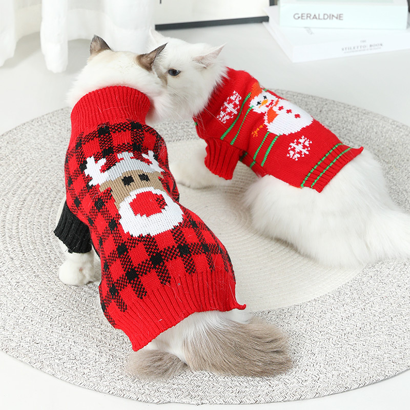 Christmas Cute Sweaters For Puppies,Autumn And Winter Clothes For Pets,Small Dogs,Puppies,Cats And Cat Clothes Samples
