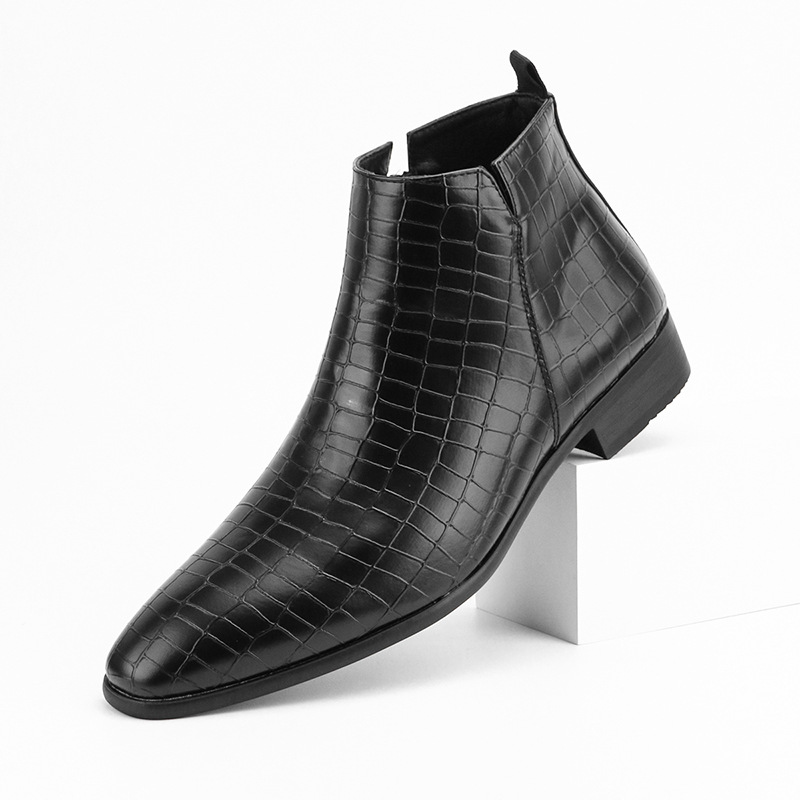 Men's small square head men's shoes personality all stylish men's ankle boots_voghion.com