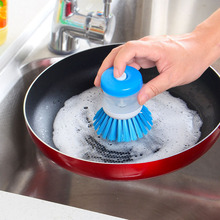 廠家直銷自動加液鍋刷壓液洗碗清潔刷廚房創意塑料刷鍋神器批發