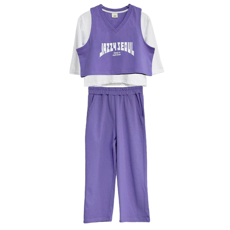 Niñas traje 2023 nueva primavera niños aire sudadera camiseta pantalones moda primavera y otoño casual dos conjuntos