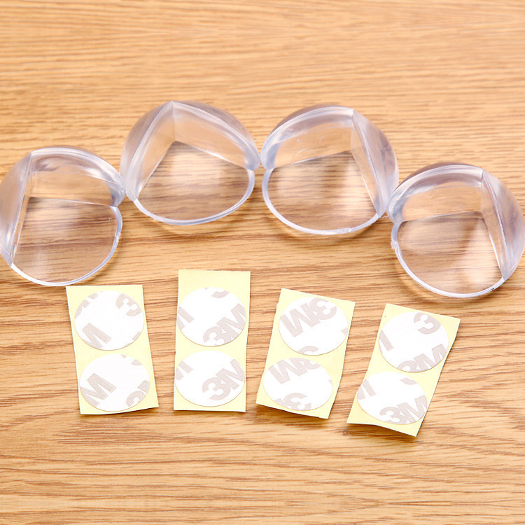 Ángulo de silicona transparente a prueba de colisiones cubierta de esquina de mesa de seguridad infantil goma de respaldo no perforada muebles mesa de té protección contra golpes image 2