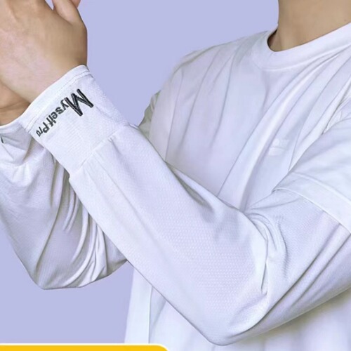 Loose large version men's summer sun protection embroidered ice sleeves UV protection unisex ice sleeves