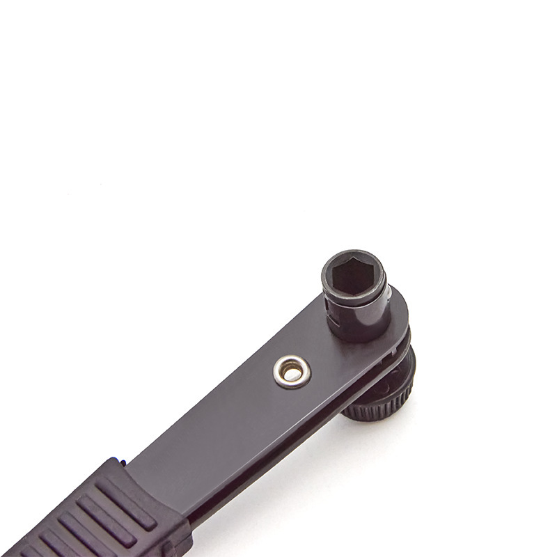 Dispositivo de flexión de ángulo recto de múltiples funciones de destornillador de trinquete delantero e inverso Cruz llave de traje de destornillador corto