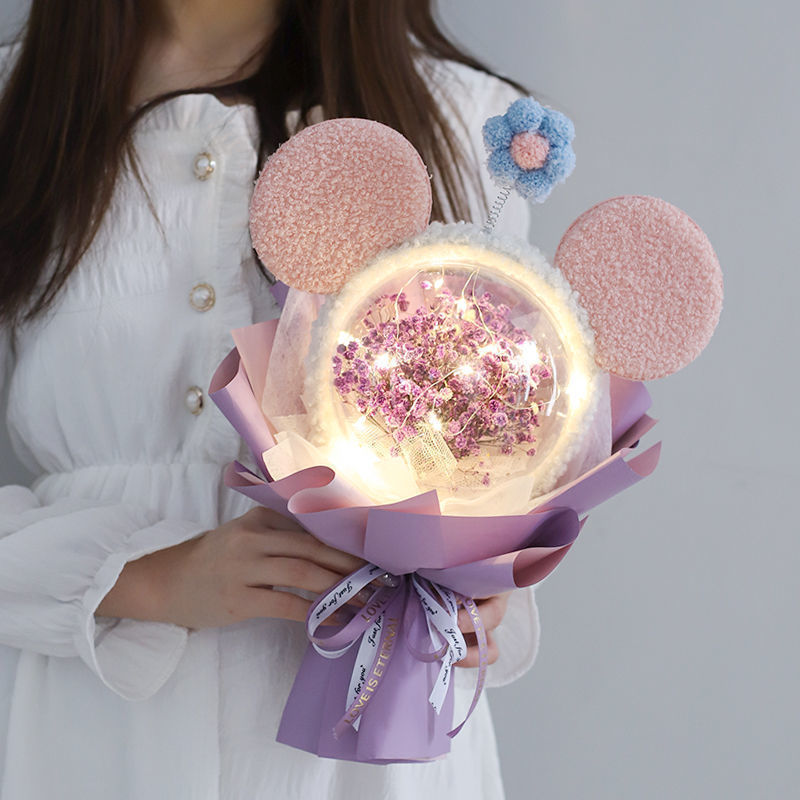 母の日、ベビーブレス、プリザーブドフラワー、スターデュー、漫画の花束、女の子や友達への誕生日プレゼント|undefined