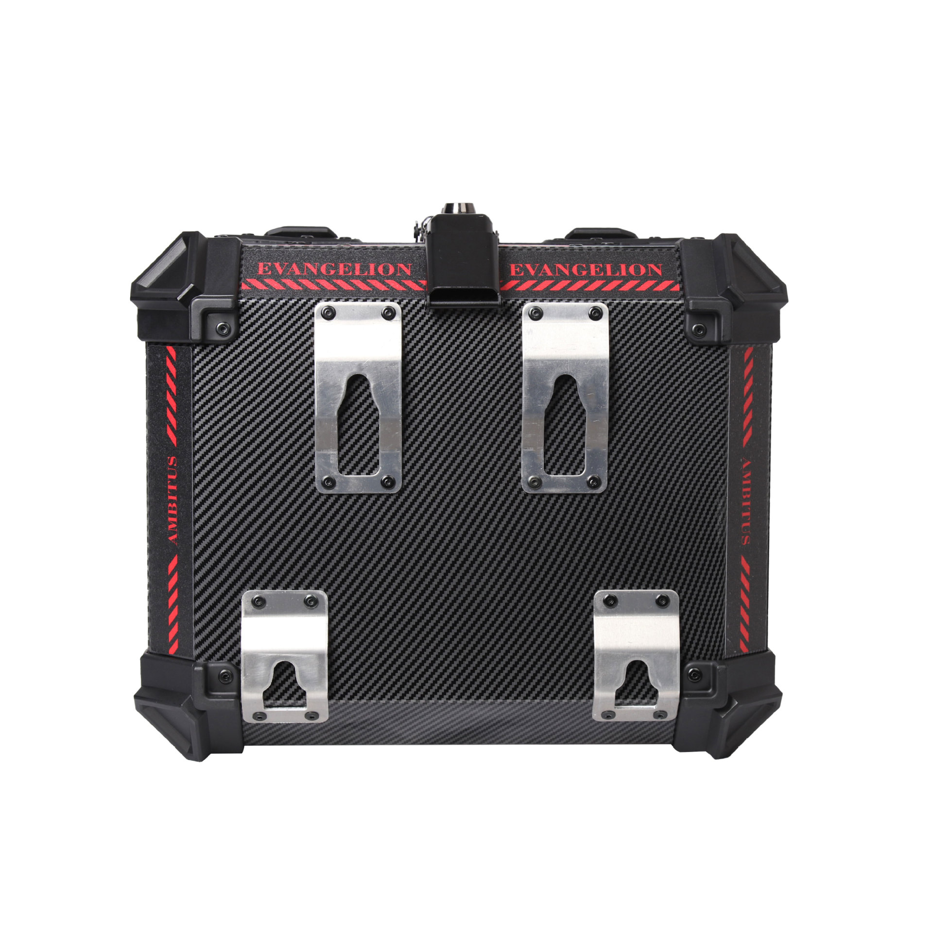 45L Asuka negro y rojo aleación de aluminio pedale de motorcicleta Maverick maletero maletero universal coche eléctrico