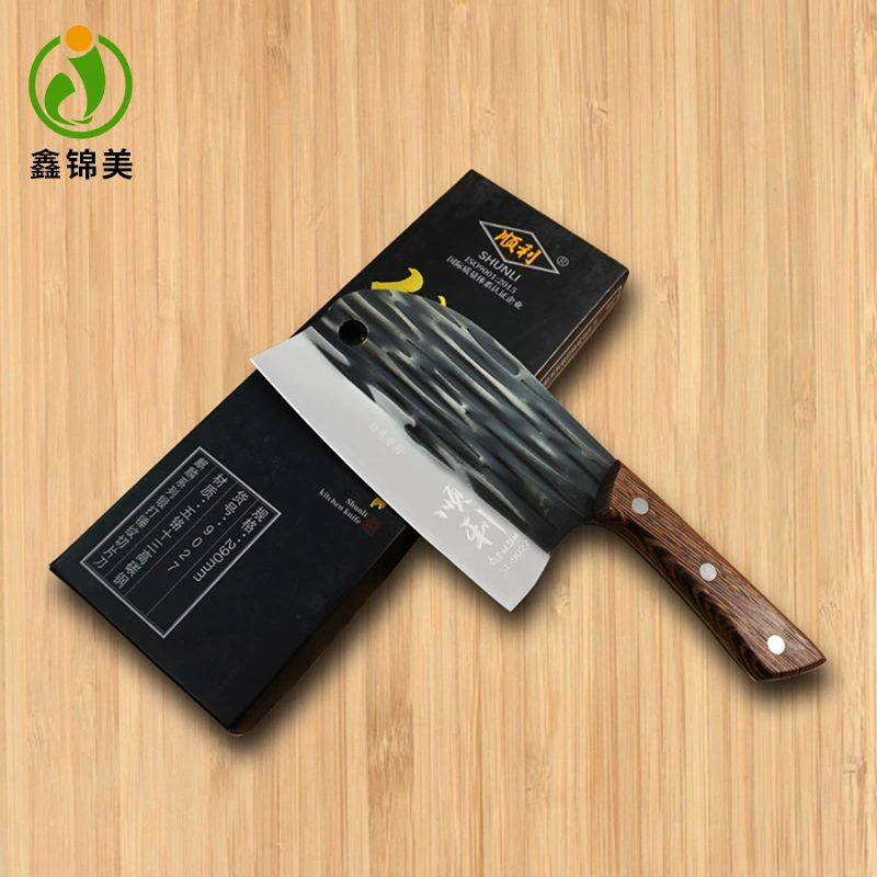 Хунань гладь 9027 наследство кованого ремесла домашнего отеля кухня 4Cr13 куриные крылья деревянная ручка
