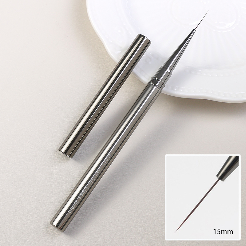 Cross-border uñas de metal dibujo pluma pintura de La Flor pintura floreciente pluma esbelta arte de uñas pluma pistola de cobre negro tubo de aluminio cepillo