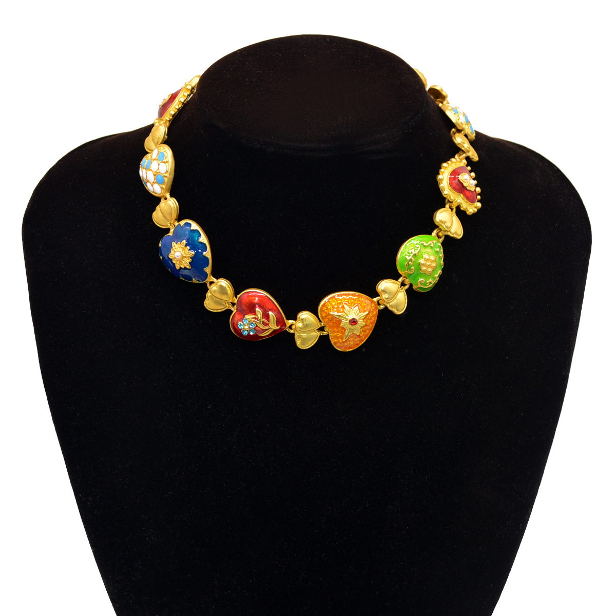 50g Weight Necklace Classification Vintage Style Choker Leaves Heart Shape Flower Alloy Plating Women's Necklace