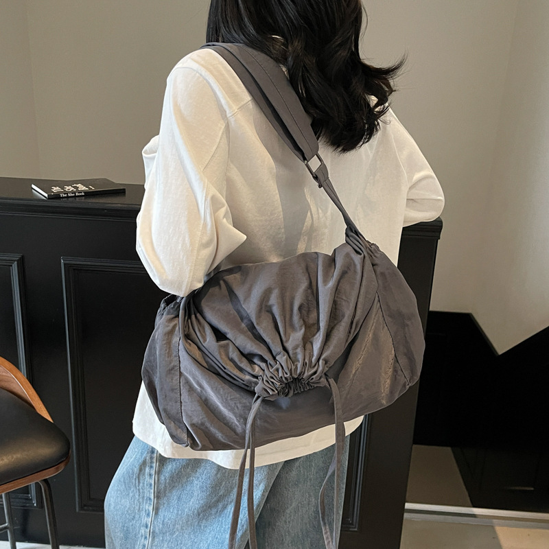 Bolso Tote con Cordón para Mujer de Nailon para Uso Diario