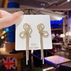 Silver needle, zirconium, fashionable earrings with tassels, silver 925 sample, light luxury style, wholesale