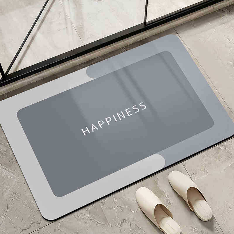 Moderno simple alfombra de barro de diatomeas color sólido absorción de agua alfombra de suelo de secado rápido inodoro antideslizante fácil de cuidar alfombra de pies