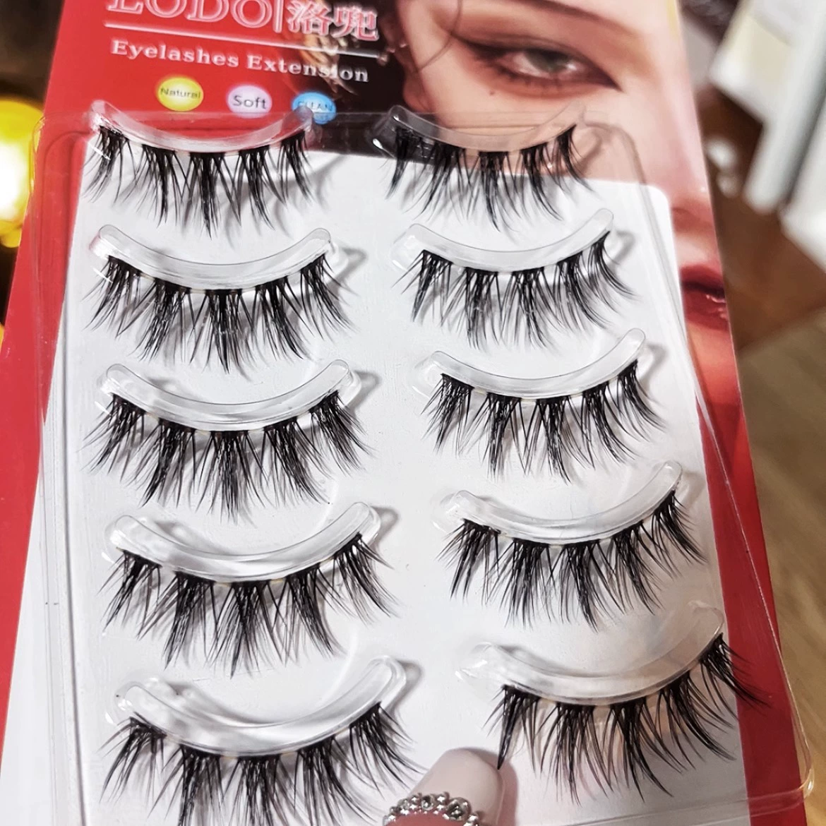 False Eyelash Cluster (Lodo Lowns) natural simulation, soft transparent single clusters