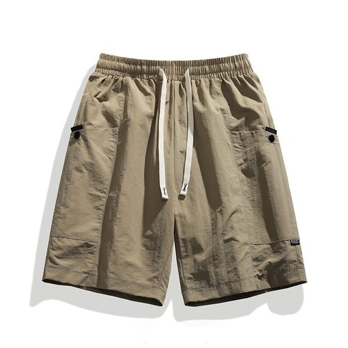 New Workwear Shorts Men Summer Ice Silk Quick Dry American Brand Casual Loose Straight Tube Sports Pants Men 