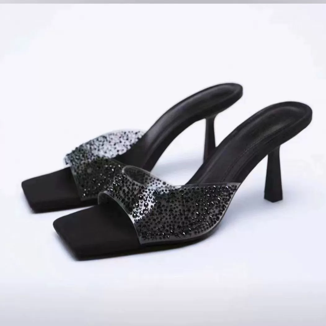 Европейская и американская внешняя торговля новые каблуки со стразами