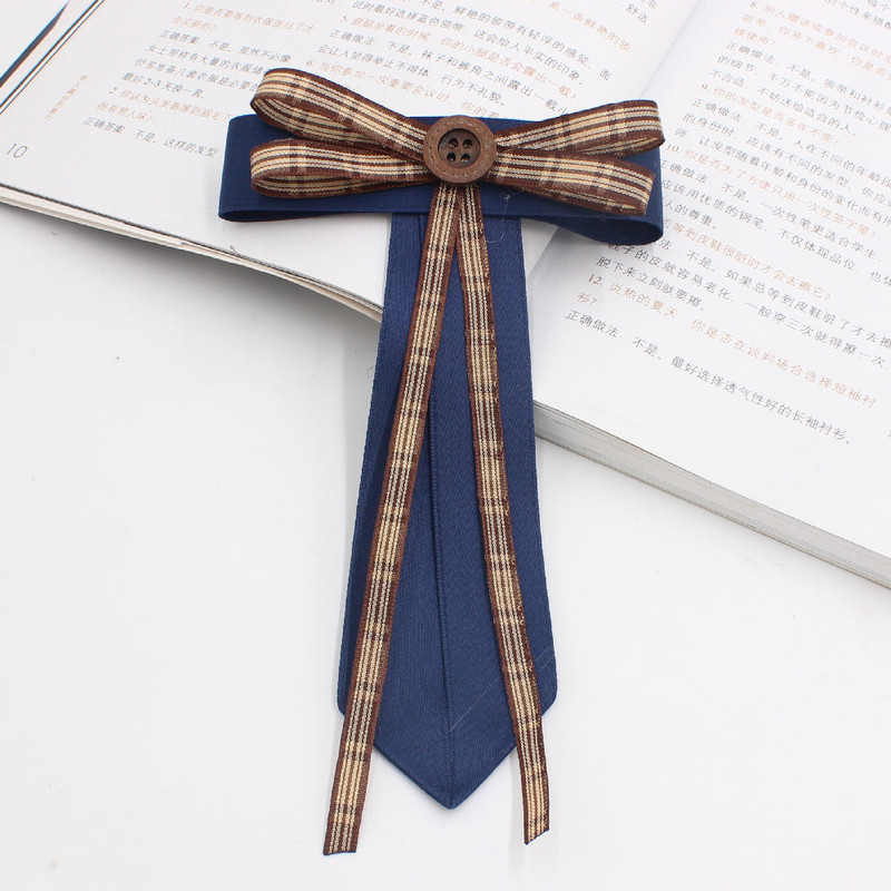 Garment Factory Decorative Bow Tie Accessories Women's Shirt Collar Flower Collar Decorative Ribbon Wood Buckle Bow TS230