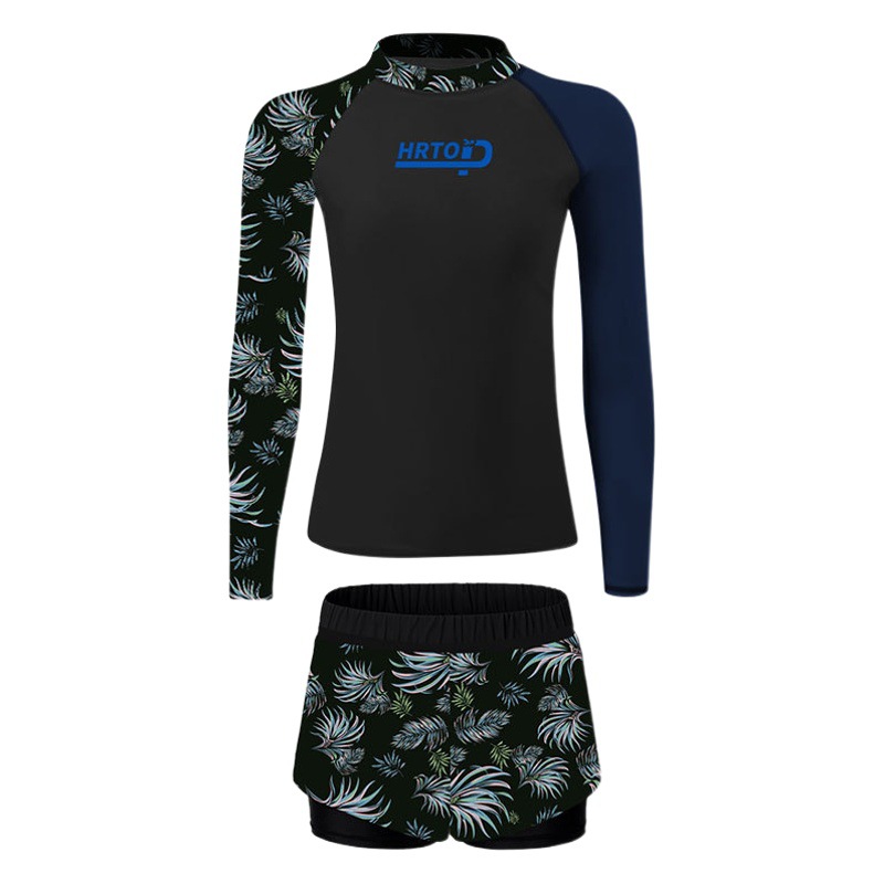 Traje de buceo para pareja traje de baño de manga larga dividido para mujer traje de baño de protección solar de secado rápido para hombres y mujeres traje de snorkel traje de medusas transfronterizas