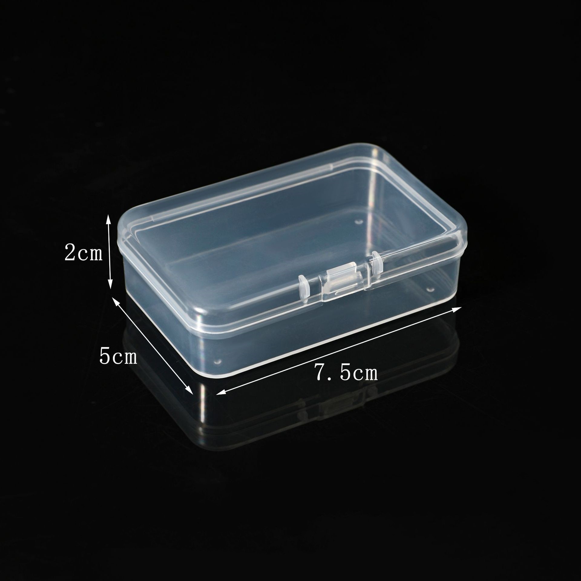 Caja de Plástico Transparente Pequeña Cuadrada para Joyería, Caja para Auriculares, Caja Pequeña para Accesorios, Mini Caja para Pendientes, Caja de Almacenamiento Portátil de Fabricante